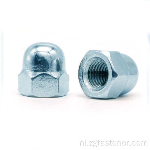 DIN1587 Blue White Zink Acorn Hexagon Nuts M4M5M6M8